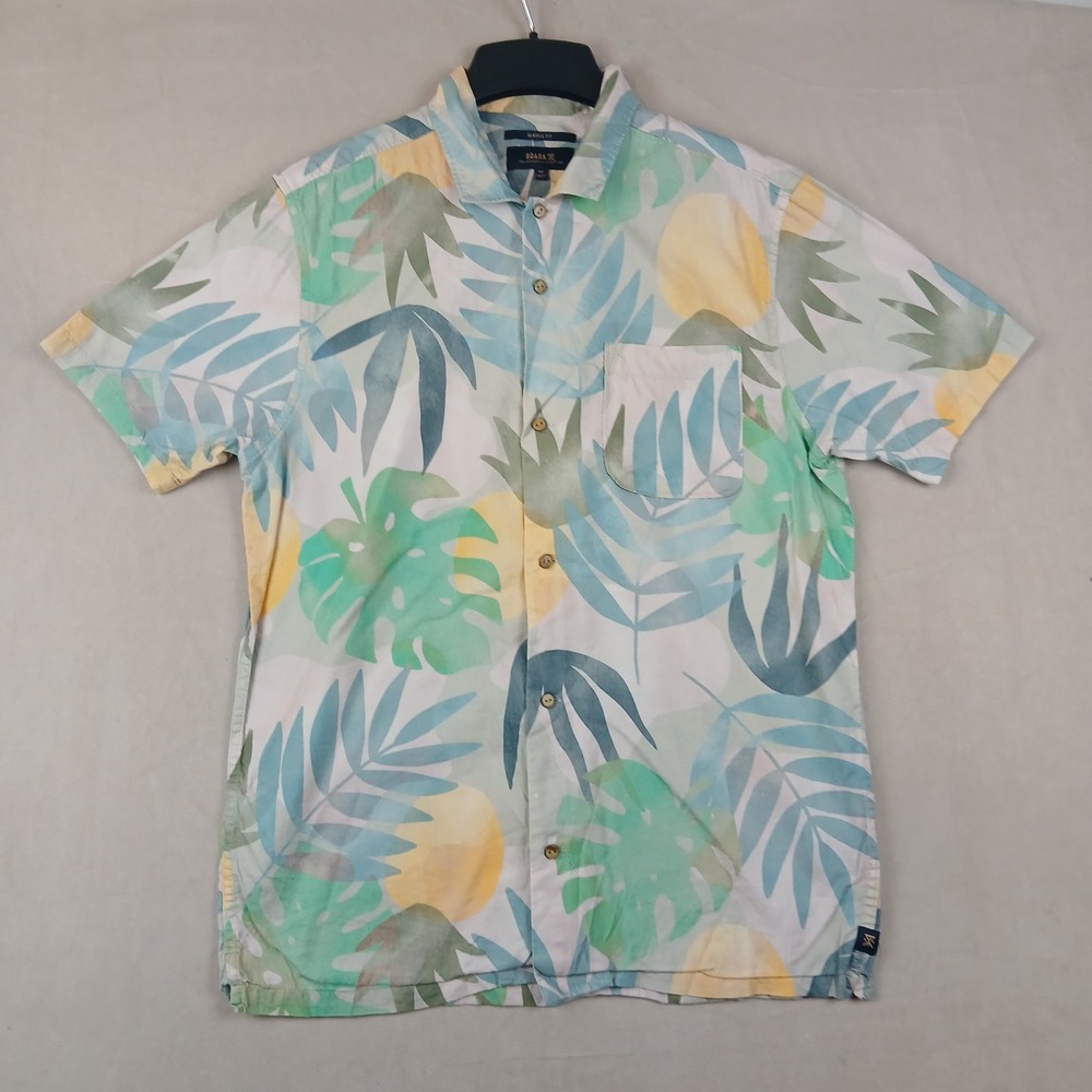 Roark Medium Mens Shirt Hawaiian Camp Floral 21x27